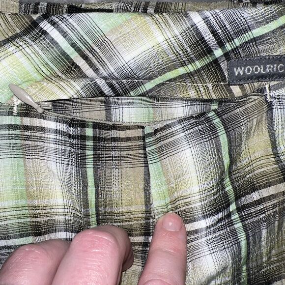 Woolrich Vintage 80/90s Womens 10 Rayon Blend Check Shorts Pockets Colorful - Picture 7 of 10